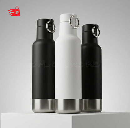 Minimalist Insulated Sport Bottle  with a Carabiner Ring Lid