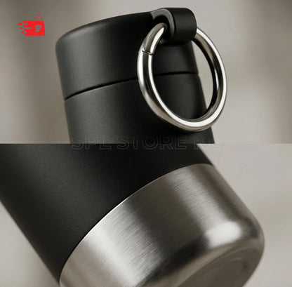 Minimalist Insulated Sport Bottle  with a Carabiner Ring Lid