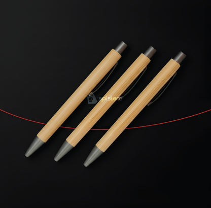 Natural Wood & Metal Ballpoint Pen