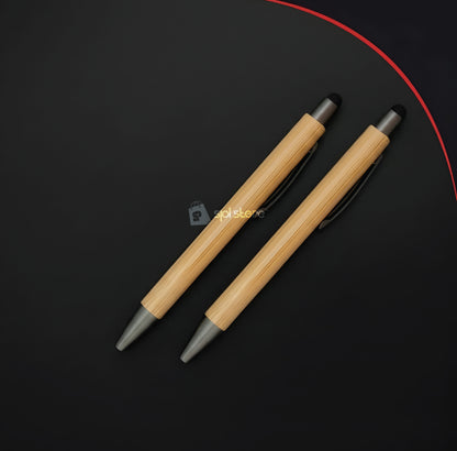 Natural Wood & Metal Ballpoint Pen